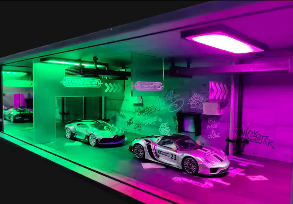 1:64 MoreArt underground garage diorama