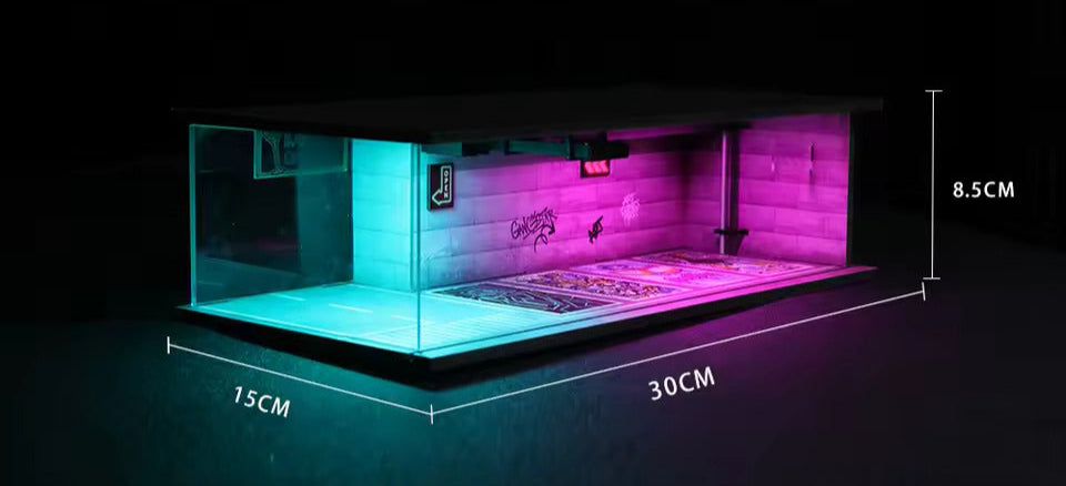 1:64 MoreArt graffiti garage diorama