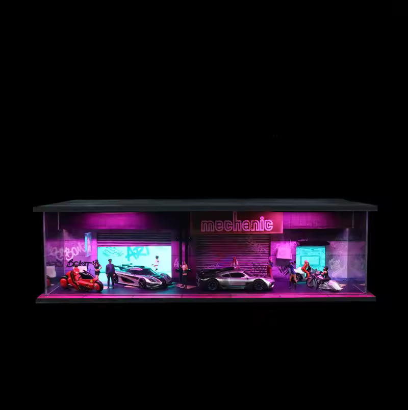 1:64 MoreArt mechanic diorama